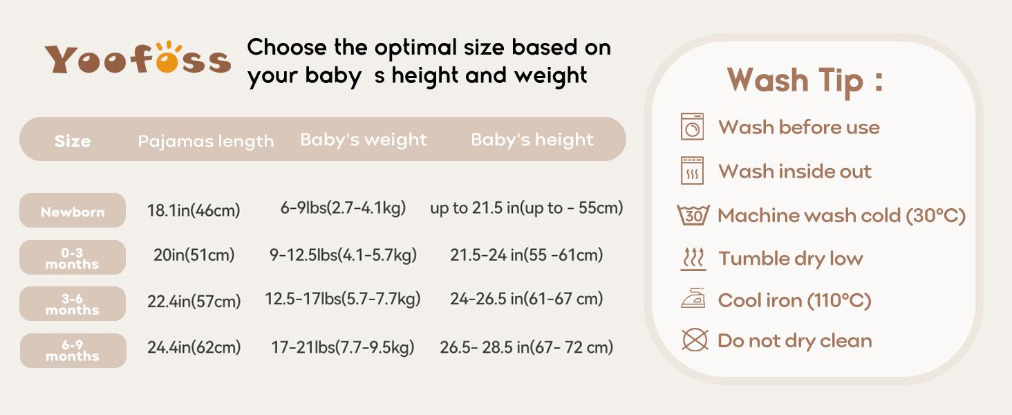 Yoofoss Baby Pajamas 100% Organic Cotton Baby Sleepers for Newborn 0-3 3-6 6-9 Months Boys Girl Clothes 3pcs Footed PJs