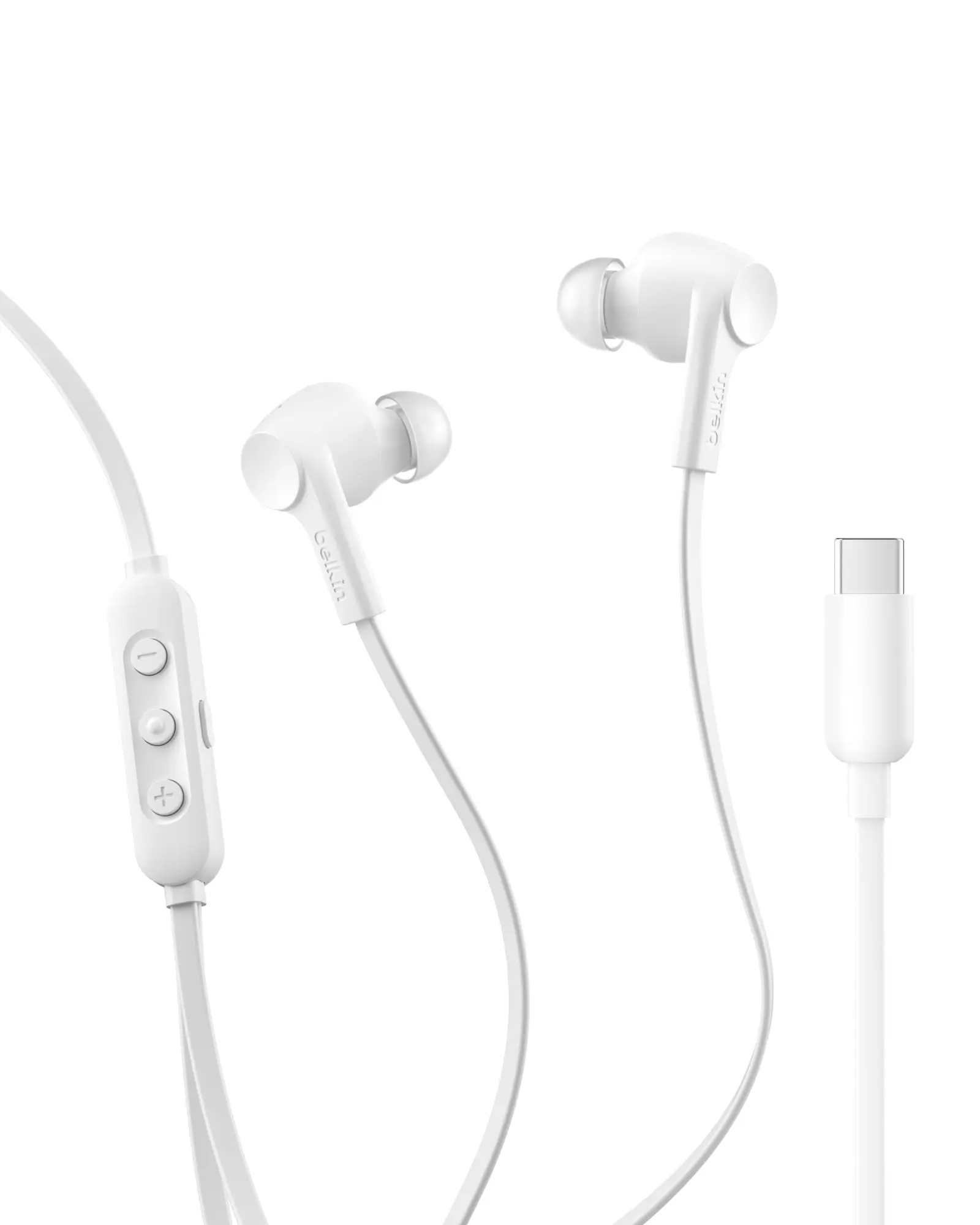 Belkin SoundForm Active Noise Cancelling Earbuds Wired with USB C Connector, IPX5-Rated, in-Ear Earphones w/Microphone