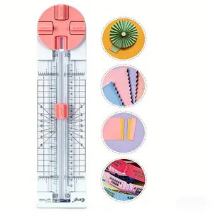 Paper Cutter 4-in-1 Multi-Function Trimmer with Straight Wave Perforated & Creasing Blades for Craft Paper Cardstock Coupon Label Photo Postcard