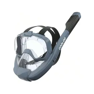 Full Face Snorkel Mask, Snorkeling Gear For Adults & Youth, Side Snorkel Design-Safer Breathing System, 180 Degree Panoramic View Snorkel Set, Anti-Fog Anti-Leak