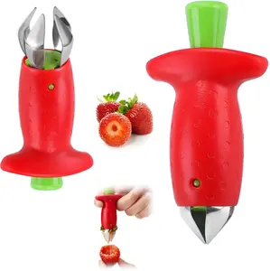 Strawberry huller & Stem Remover Tool – Easy Fruit Corer for Quick Prep