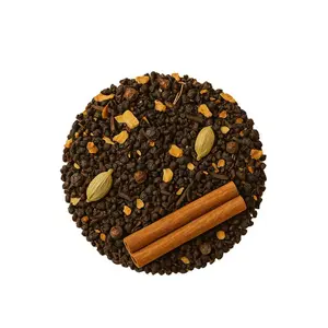 Chai Serenity Masala Chai Black Tea Leaves Blend with Cinnamon Cardamom Ginger & Cloves for Bold Flavor & Calming Comfort Traditional Nata Beverage Milk