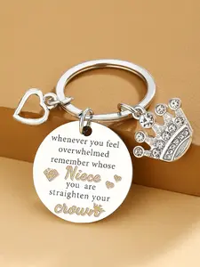 Auntie's Best Niece Gift Keychain, Cool Graduation Birthday Christmas Present, Unique Auntie Uncle Accessory for Special Occasions, Rhinestone Keychain, Fashionable Alloy Keychain