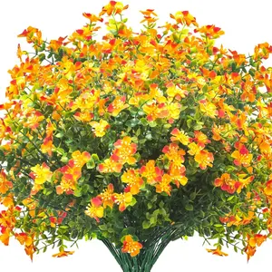 Artificial Mixed Flower Set, 12pcs UV-Resistant Colorful Simulated Flowers, Decorative Faux Flowers, Fake Pansy Bouquet for Home, Garden & Porch Decoration
