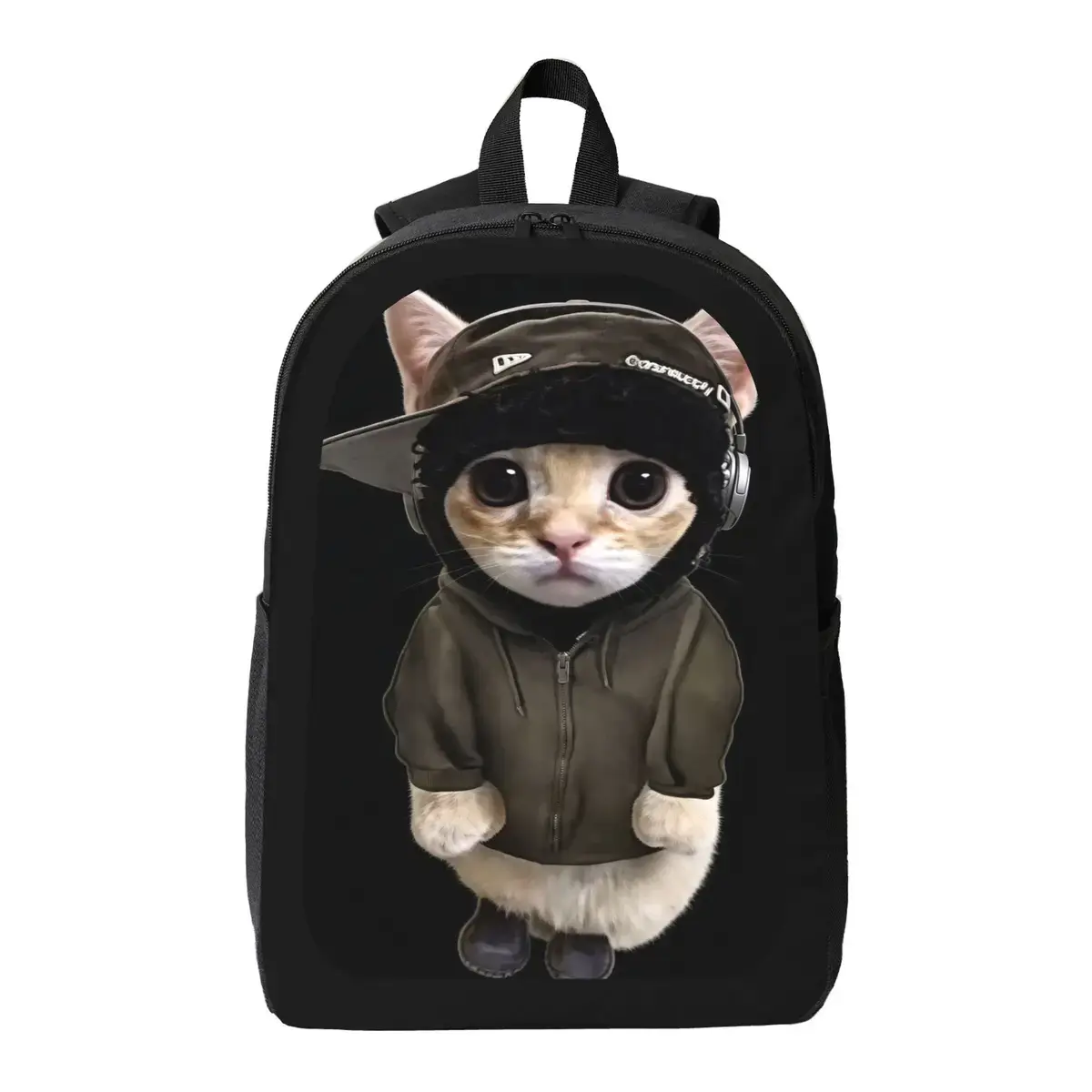 Rapper Yeat Kitty & Tonka Graphic 's & 's School Backpack - Large Capacity Durable Fabric, Cute Cat Print Design, Secure Zipper Closure for College, Travel, Daily Commute, Cute Backpacks for School, Comfortable Straps, for Teenager