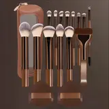 Women's 14pcs Professional Beauty Brush Set - Cosmetics Brush with Metal Frame, Storage Bag, Full-Face Tools for Eyeshadow, Foundation, Blush - Gift Sets for Women