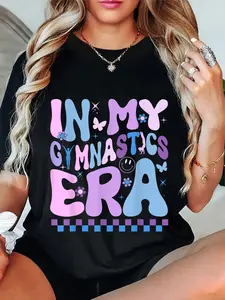 100% Cotton Unisex Groovy In My Gymnastics Era Tumbling Cartwheel Gymnastics T-Shirt
