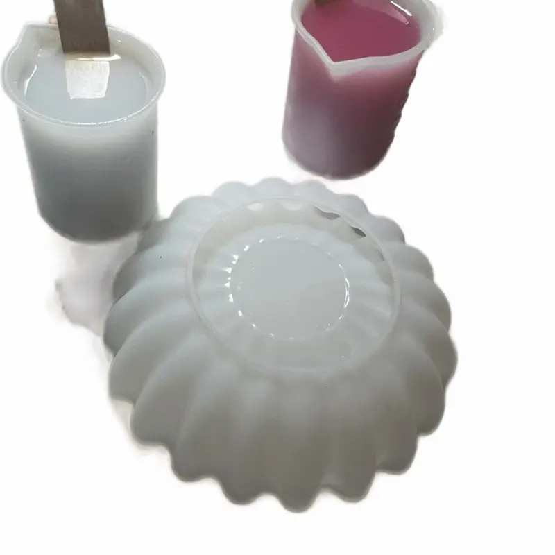Pink and White resin bowl