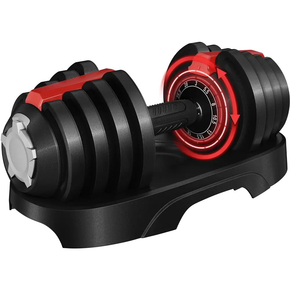 Yaheetech Adjustable Dumbbell Set 40LB/52.5LB/90LB with Anti-Slip Handle, Tray for Home Gym Training, Durable Steel Construction