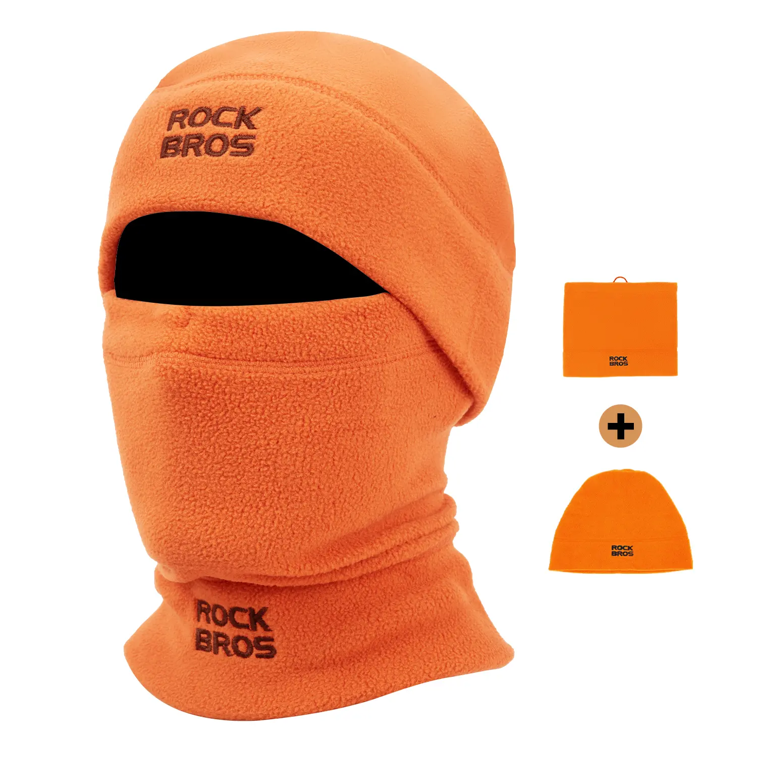 ROCKBROS Thermal Full Balaclava, Unisex Wind-Resistant Hooded Ski Mask and Neck Warmer for Cold Weather Outdoor Activities, Thermal Wear, Windproof, Skiing, Outdoor Sports Mask, Protective Face Mask