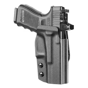 OWB Kydex Holster fits G17 Gen3-5, Gen4/Gen5 MOS; G19 Gen3-5, Gen4 MOS, Gen5 MOS, G19X; G23 Gen3-4; G26 Gen3-5, Gen5 MOS; G32 Gen3-4; G34 Gen3-5, Gen5 MOS; G44, G45, G45 MOS,G49 Gen 5 MOS; Red Dot Ready,Right Hand