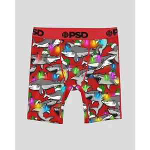 PSD Youth Boy's SHARKMAS YTH MULTI Boxer Brief - Soft, Breathable and Comfortable Stretch Underwear
