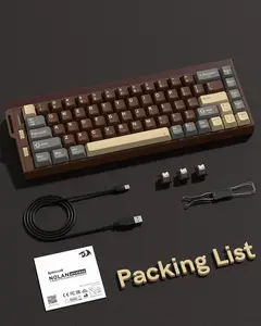 Redragon K752 Wireless Mechanical Keyboard, 60% Gasket Mount Gaming Keyboard with RGB Backlit Hot-Swappable, PBT Keycaps for PC/Mac Gamer