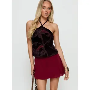 Sonsie Mini Skirt Burgundy