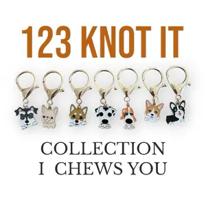 I Chews You set of 7 Large clasp stitch markers for crocheting