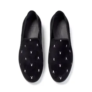 Playboy Duke + Dexter Velvet Mini Rabbit Head Loafers
