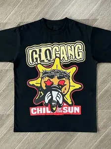 High-quality Summer Short-sleeved Men'S Glo Gang Boyz Worldwide Tee Drinks Cartoon Men'S Women'S Cotton Short-sleeved T-shirts