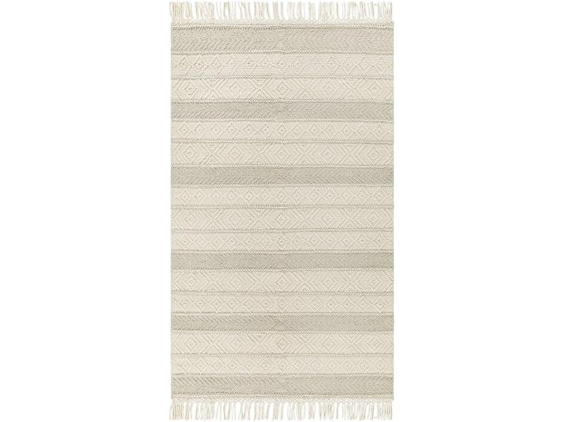 Livabliss Hemingway HMG2309-5RD Handmade Cottage Look Flatweave Wool Blend Indoor Area Rug, 5 x 5 ft (60" w x 60" l) Round Mat, Ivory & Beige Durable Home Decor