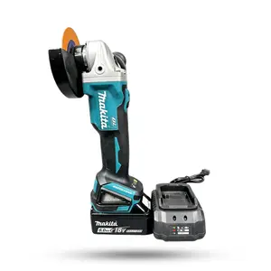 Makita DGA404 125mm Angle Grinder for Metal Fabrication and Construction Tasks, Designed for Cutting, Grinding and Rust Removal, Featuring Automatic Speed Control and Mechanical Brake for Enhanced Safety
