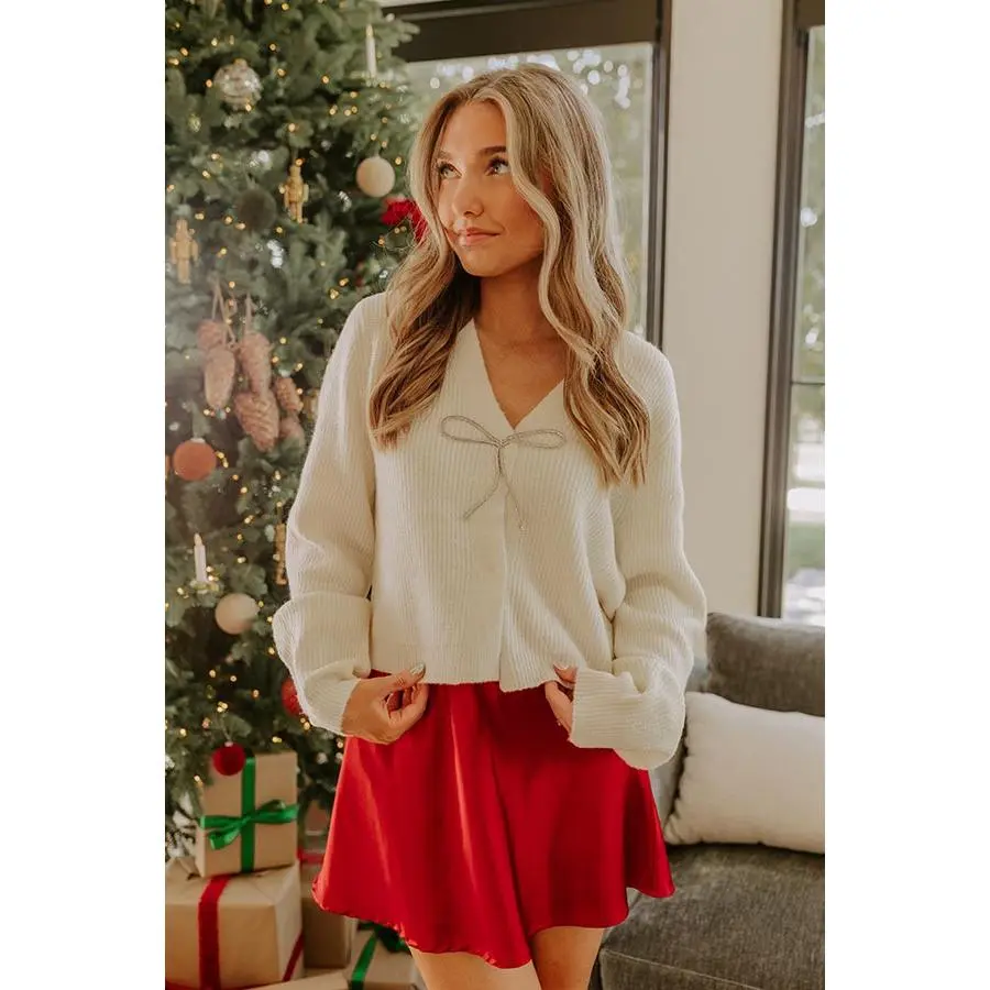Graceful Ease Knit Sweater in Cream