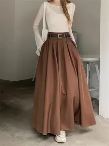 Simeya Ladies' fashionable knee-length skirt (without belt)