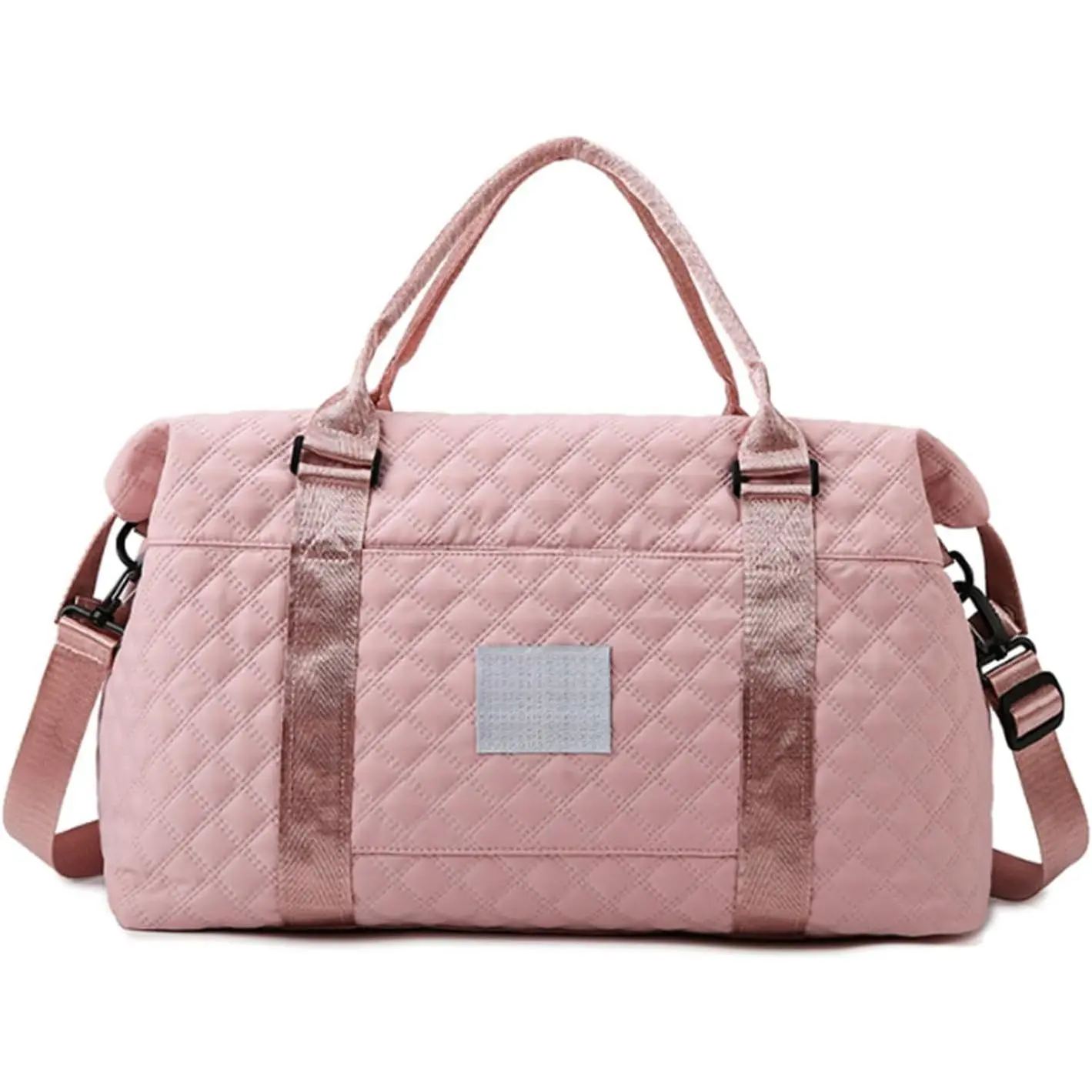 Pink Gym Bag Carry On Travel Duffel Sports Tote Traveling Weekend Overnight Bag  Women Girl