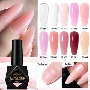 FourLily 10ML Jelly Nail Extension Gel, Alcohol-Free Formula for Nails, Long-Lasting & Smooth Application, DIY Nail Care, Gel Manicure, Creamy Building Nail Gel, Nail Polish Gel, Nail Gel Polish, Beauty Product,Sleek Bottle Design, LED/UV Lamp Curing