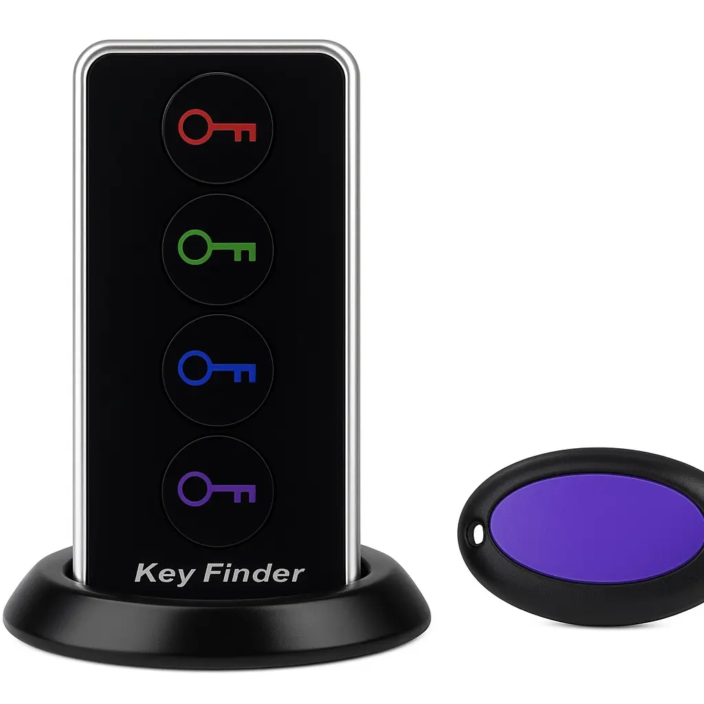 Key Finder with Remote Control 80dB RF Item Locator Tags 131ft Range Wireless Beeper for Keys Wallets and Pets
