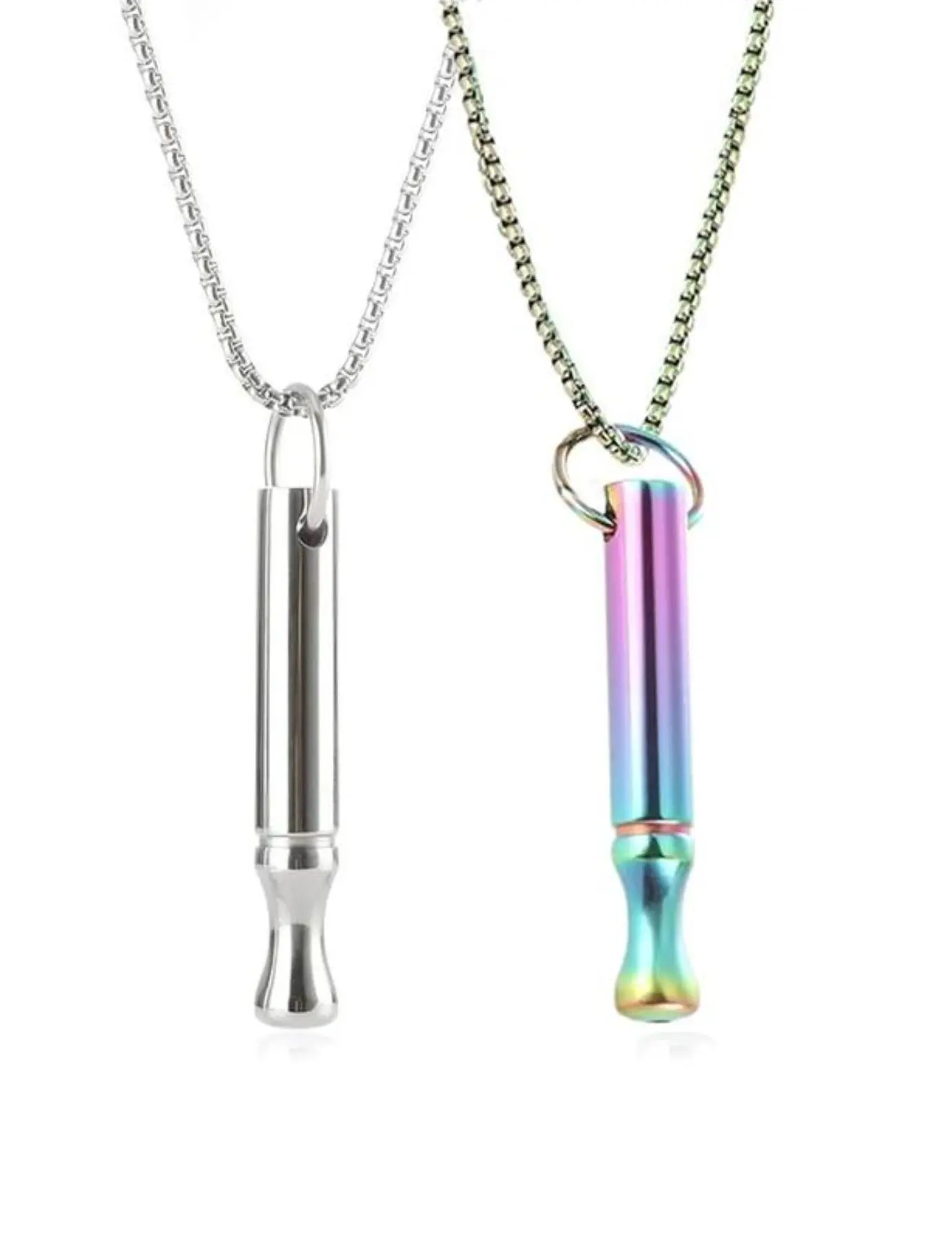 Stainless Steel Breathing Necklace, Anxiety Relief Necklace, Breathing Meditation Necklace, Stress Relief Pendant Necklace, Relaxation Necklace, Suitable for Both Men and Women