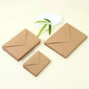 10pcs/30pcs Packaging Envelopes Invitations, Kraft Paper Sealed Envelopes, Greeting Cards, Photos, Postcards, Wedding, Graduation, Baby Shower, Party Invitations, Stationery Office Supplies