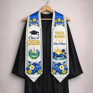 Custom El Salvador Graduation Sash 2026, El Salvador Graduation Stole 2026, Salvadorans Graduation Sash, Graduation Stole 2026