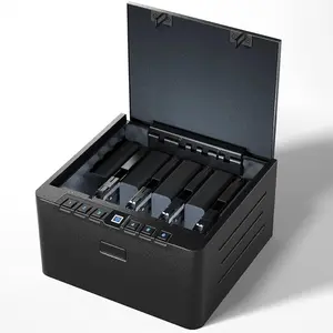 XDeer Gun Safe, Biometric Quick Access Gun Safe for Handgun, 4 Pistols High Capacity Handgun Safe with Digital Keypad, Biometric Fingerprint