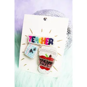 Seed Bead Teacher Hat Pins
