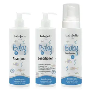 Baby Jolie Hair Care Set For Infant And Toddlers - Hypoallergenic Shampoo, Conditioner & Foam Shampoo - Tear Less, Gentle, Non-Chemical, Paraben & Phthalate Free - 7.5oz Each