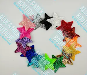 New Sequin Star Small, sequin star patch, dance patch, cheer patches, game day patches, sports patch, star patch, sequin applique, mom hats