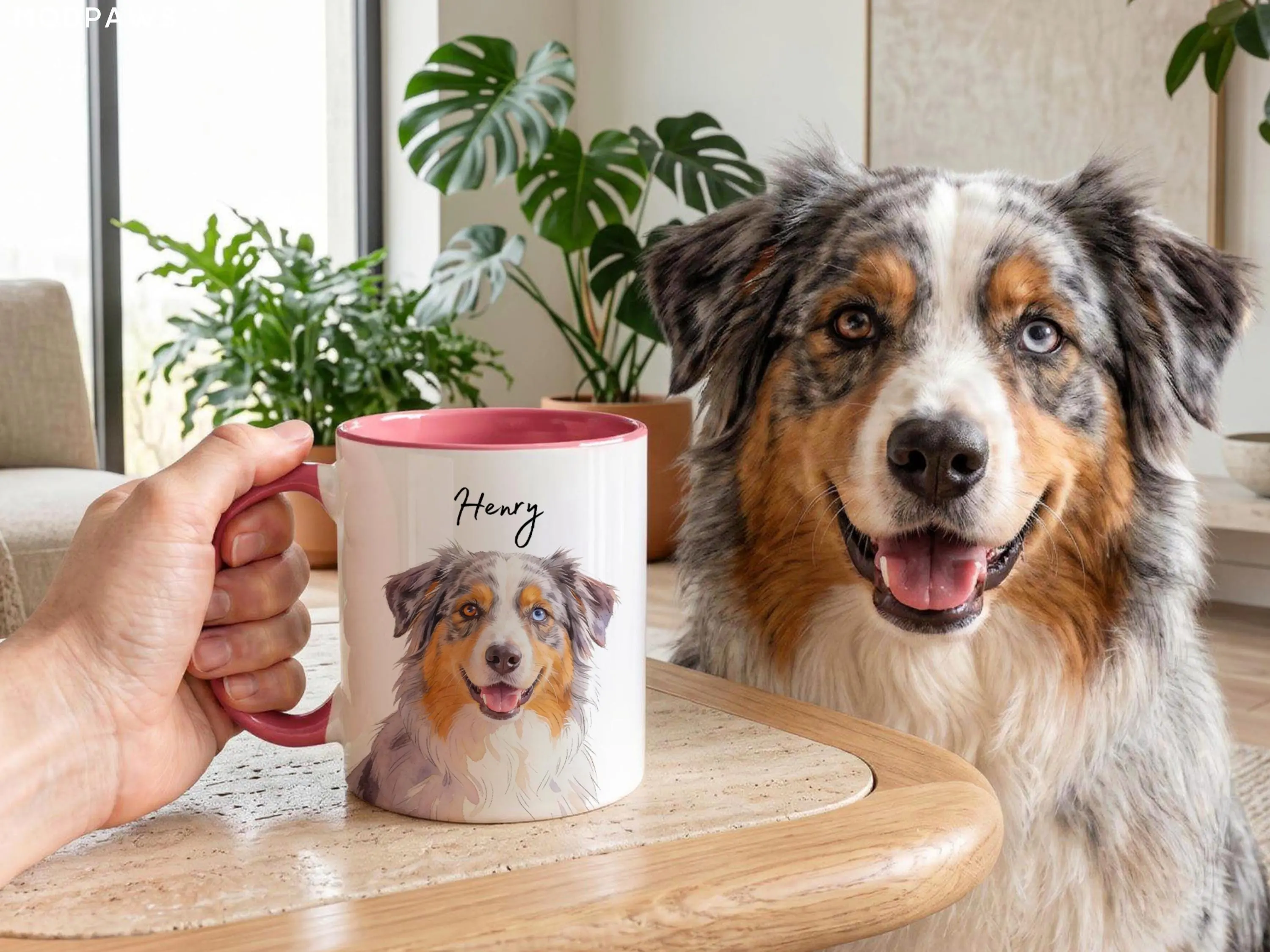 Custom Pet Mug from Photo + Name