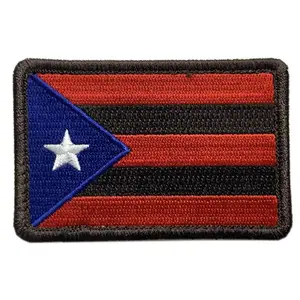 Puerto Rico State Flag Tactical Patch [3.0 X 2.0 -Hook Fastener Backing - P22]