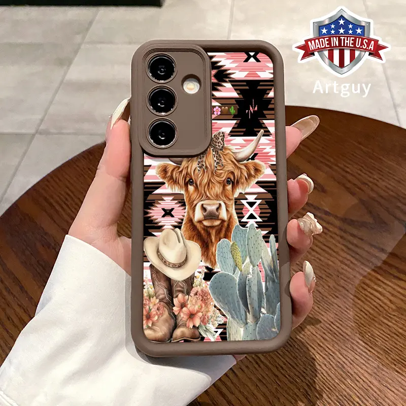 Compatible with Samsung S24 ultra plus S25 S23 S22 Ultra Plus Western cowboy theme Advanced fashion gift Rugged Durable shockproof Anti-Scratch soft Silicone case
