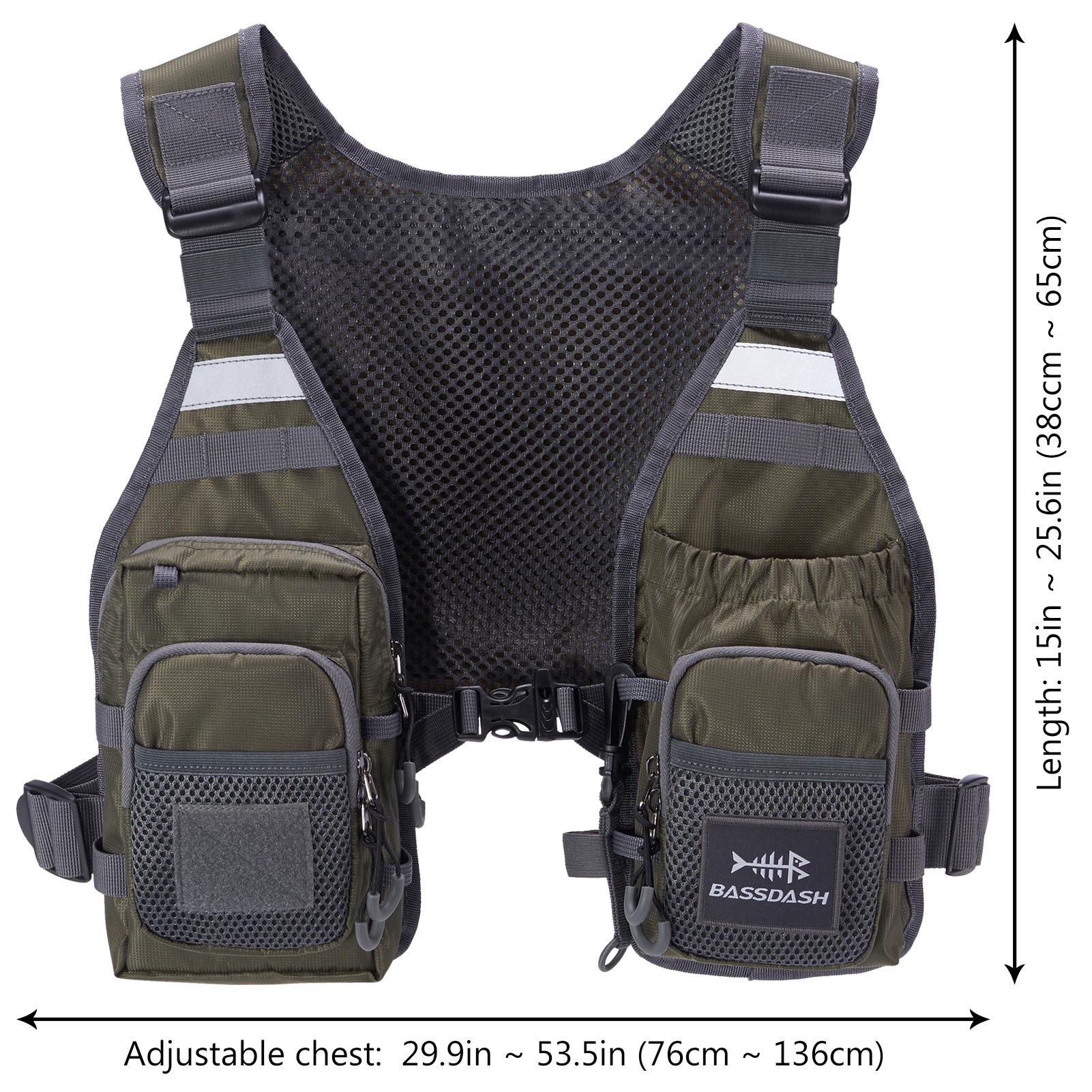 Bassdash FV08 Ultra Lightweight Fly Fishing Vest for Men and Women Portable Chest Pack One Size Fits Most Bassdash FV08 Ultra Lightweight Fly Fishing Vest for Men and Women Portable Chest Pack One Size Fits Most