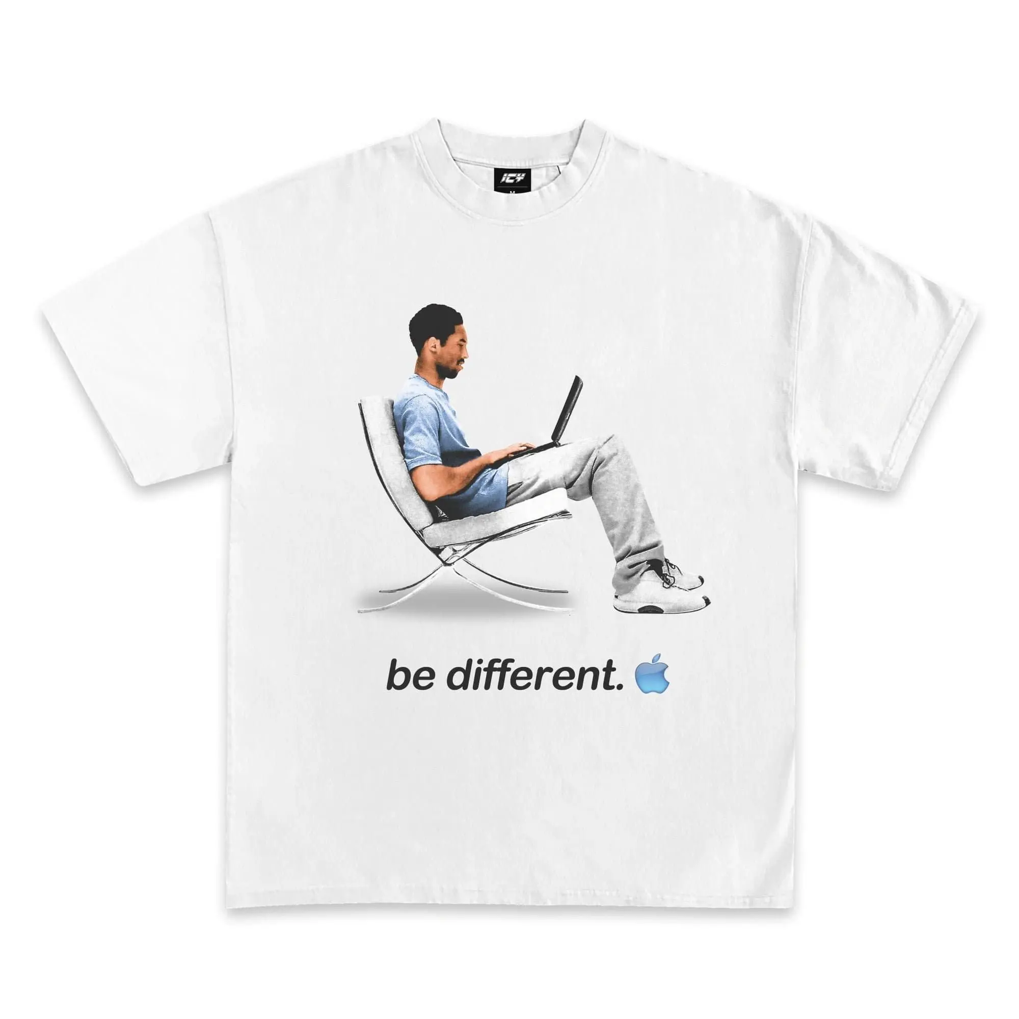 Kobe Be Different Graphic Tee, Y2K Rap Streetwear T-Shirt, Unisex Crew Neck, Vintage Hip-Hop Graphic, Sports Style, Casual Cotton Fit