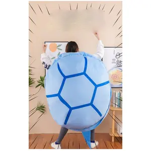 40 Inch Giant Wearable Turtle Shell Pillow Weighted Tortoise Shell Stuffed Animal Costume Oversized Funny Dress Up Plush Cushion Toy Gift for Kids Adults