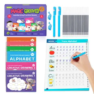 Leven Magic Grooved Writing Practice Books for Kids – 2026 Ultimate Handwriting Set with Reusable Copybooks, Tracing, Numbers, Letters & Math, Plus Disappearing Ink for Preschool Learning – 6 Large Workbooks (Ages 3-10, Boys & Girls Gift)