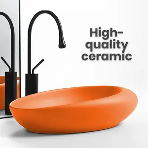 Luxury Nordic Oval Ceramic Countertop Basin
