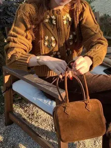 Spring Brown Flower Sweater