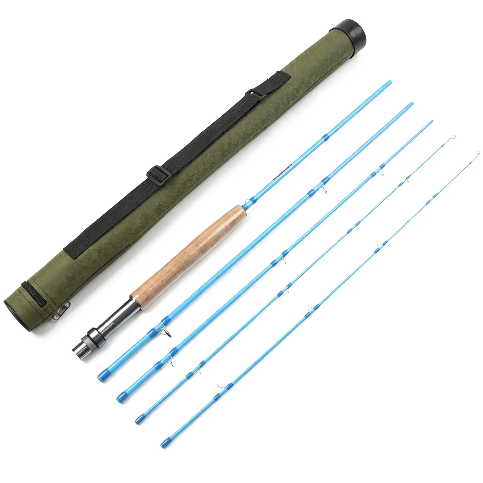5/6WT Fly Fishing Rod Kit, Carbon Fiber 4-Piece Fly Rod with Extra Tip, EVA Handle & Portable Case for Stream and Lake Fishing