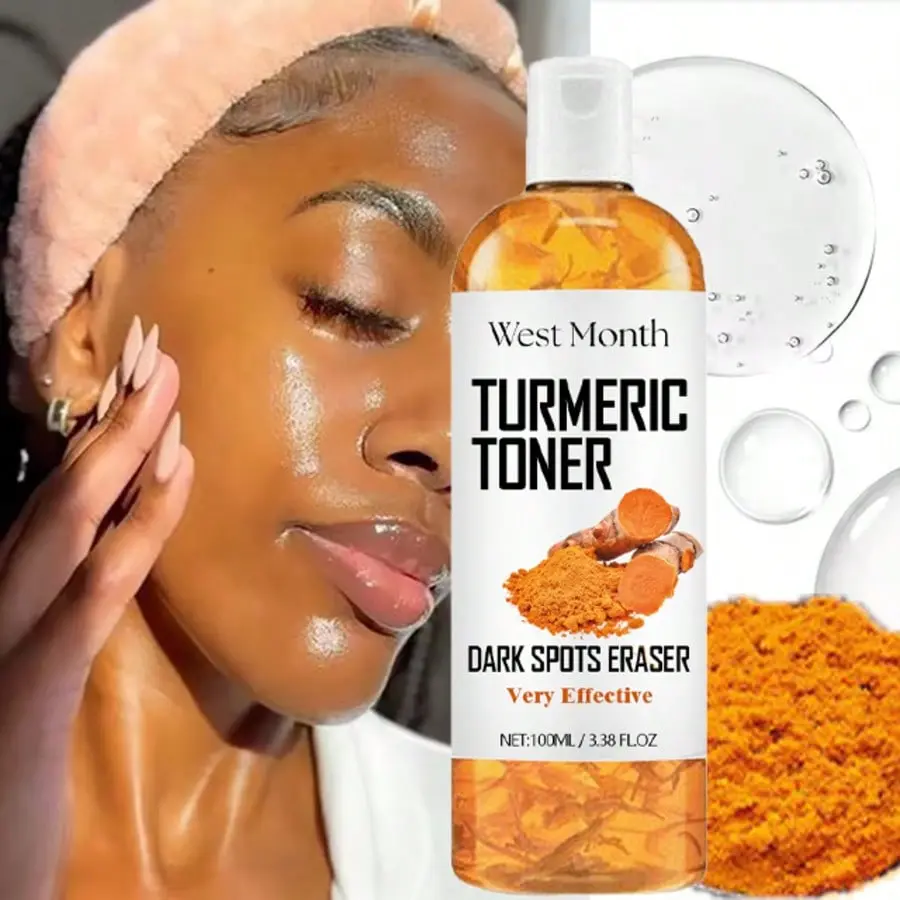 Turmeric Facial Toner for Dark Spots, Brightening Even Skin Tone, Reduce Acne Scars & Dull Skin, Skin Repair Face Toner 100ml