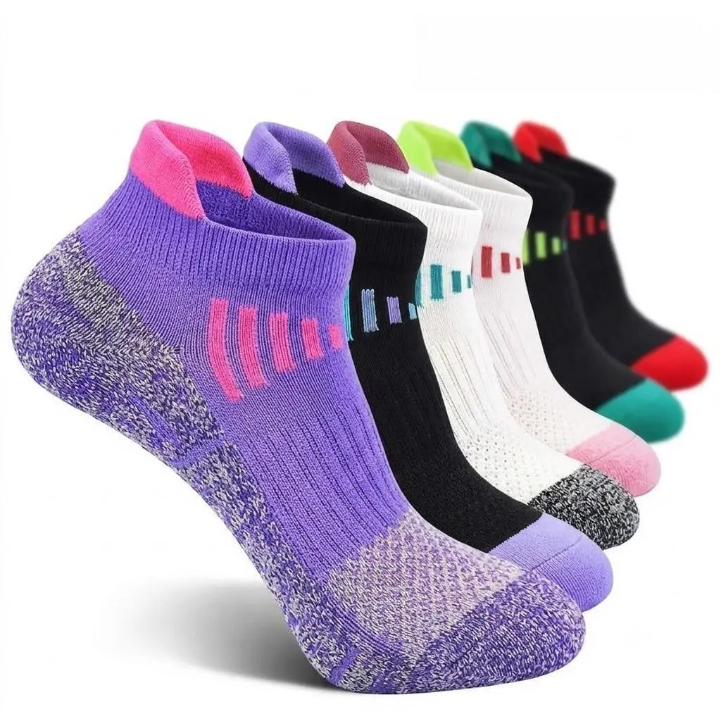 Men's Athletic Ankle Socks 6-Pack, Ribbed Knit Stretch Fabric with Breathable Cushion for Running & Gym Workouts
