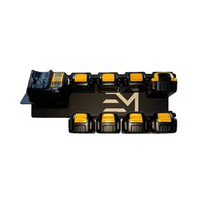 Battery Charging Station compatible with DeWalt 20V Battery: Steel Organizer Rack