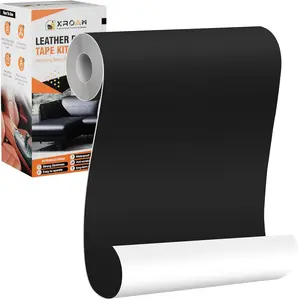 Leather Repair Tape, 4.7x63 inch Leather Patches for Furniture, Self Adhesive Leather Repair Patch for Sofas, Couches, Leather Covers, Seats, Chairs, Vinyl Repair Tape Black-Fine Grain