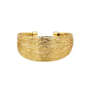 Gold Filled Bangle • Polished Golden Finish • 35mm Thickness • One Size Fits All